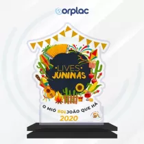 Troféu junino em acrílico