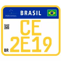 Placa Mercosul para Motos