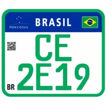 Placa Mercosul para Moto