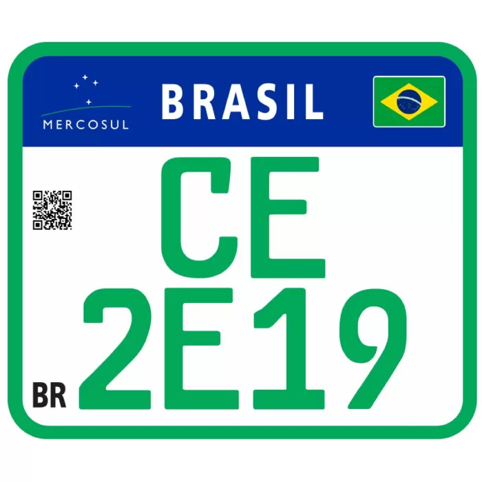 Placa Mercosul para Moto