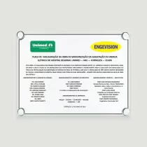 PLACA DE INAUGURAÇÃO DE ACRÍLICO 