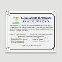 PLACA DE INAUGURAÇÃO DE ACRÍLICO 