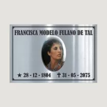 PLACA PARA JAZIGO DE ALUMÍNIO 