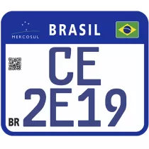 Placa Mercosul para Moto