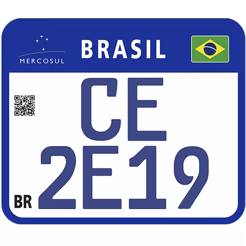 Placa Mercosul para Moto