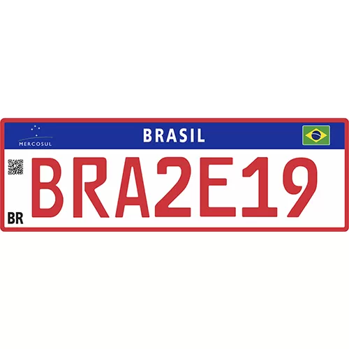 Placa Mercosul para veículos - REBOQUE