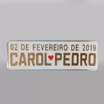 PLACA PERSONALIZADA DE ALUMÍNIO ESTAMPADA