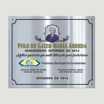 PLACA DE INAUGURAÇÃO DE AÇO 
